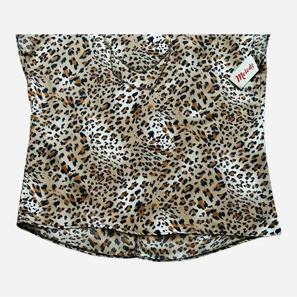 WIP Melody semi casual topshirt M scoop neck leopard print detailed back - Picture 13 of 14